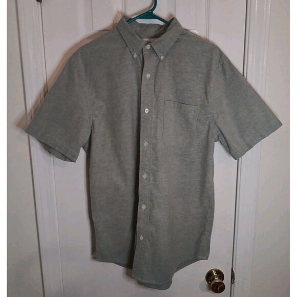 Mens Saddlebred Button Down Medium Shirt Gray Classic Fit - Picture 1 of 5